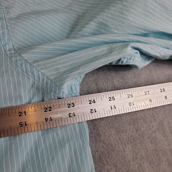 Roundtree & Yorke Shirt Mens Large Tall Blue Casuals Button Up - Picture 5 of 8